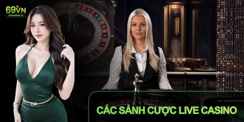 Live Casino quy tụ nhiều nhà cung cấp nổi tiếng